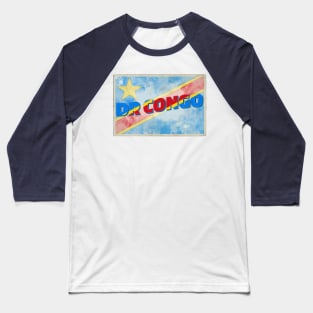 Democratic Republic of the Congo vintage style retro souvenir Baseball T-Shirt